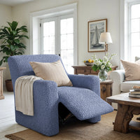 Recliner Chair Cover - Blue, Microfibra