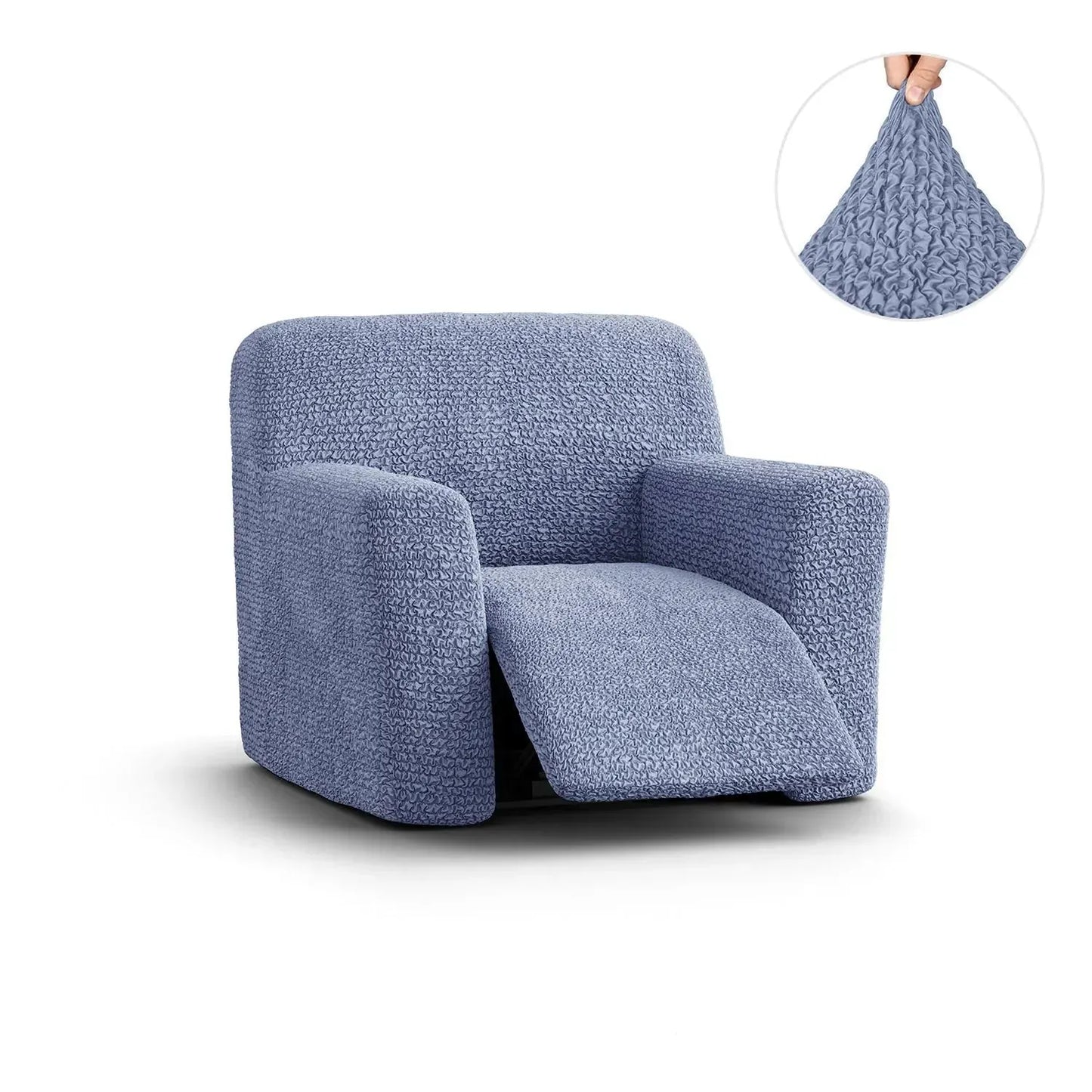 Recliner Chair Cover - Blue, Microfibra