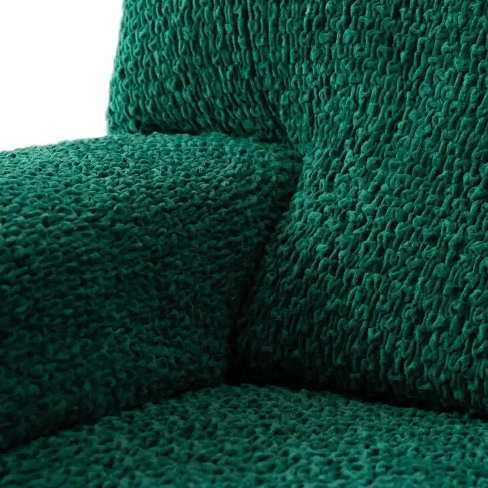 2 Seater Recliner Sofa Cover - Green, Velvet