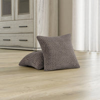 Set Of 2 Velvet Cushion Covers - Brown, Velvet