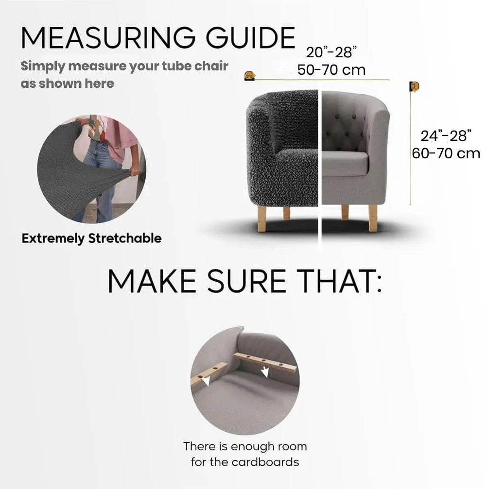 Tub Chair Cover - Choco, Microfibra