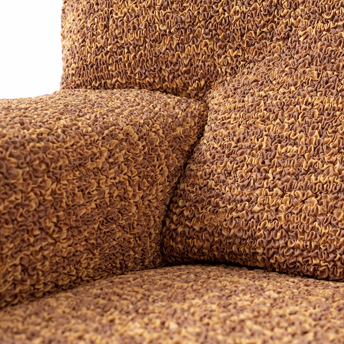 L-Shaped Sofa Cover (Left Chaise) - Graffio Orange, Microfibra Printed Collection