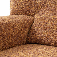 Housse de Canapé d'Angle - Graffio Orange, Microfibre Imprimée