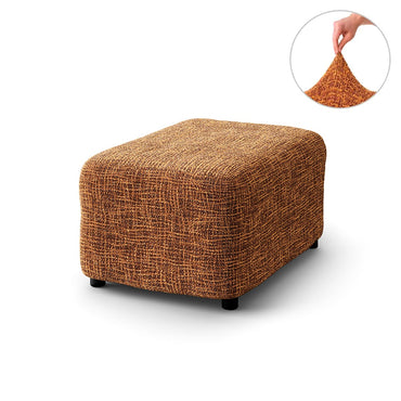 Footstool Cover - Graffio Orange, Microfibra Printed