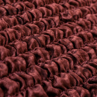 Housse de canapé en L (méridienne gauche) - Rouge Vittoria, collection imprimée en microfibre