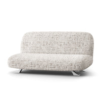 Armless Sofa Bed Slipcover - Vittoria White, Microfibra
