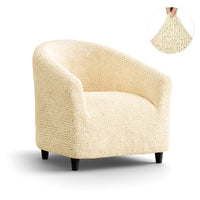 Tub Chair Cover - Beige, Microfibra