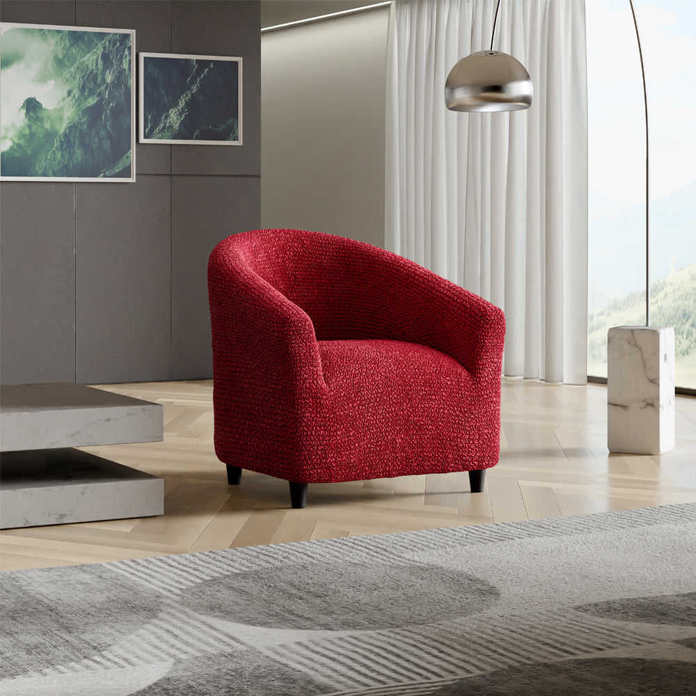 Tub Chair Cover - Bordeaux, Microfibra