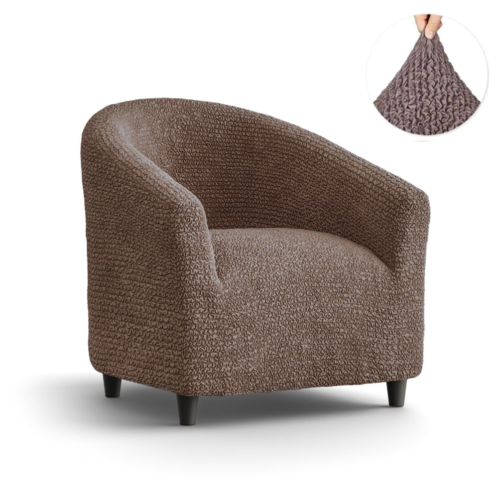 Tub Chair Cover - Choco, Microfibra