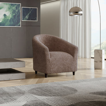 Tub Chair Cover - Choco, Microfibra