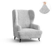 Wing Chair Cover - Pearl, Microfibra