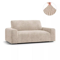 Housse de Canapé 2 Places - Beige, Collection Velours