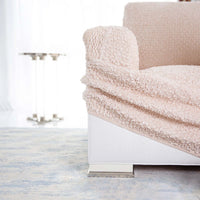 2 Seater Sofa Cover - Beige, Velvet Collection