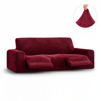 3 Seater Recliner Sofa Cover Bordeaux Velvet Menotti Sofa Covers