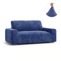 Housse de canapé 2 places - Bleu, Collection Velours