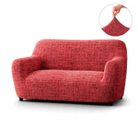 2 Seater Sofa Cover - Vittoria Red, Microfibra Printed