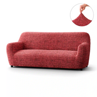 3 Seater Sofa Cover - Vittoria Red, Microfibra Printed