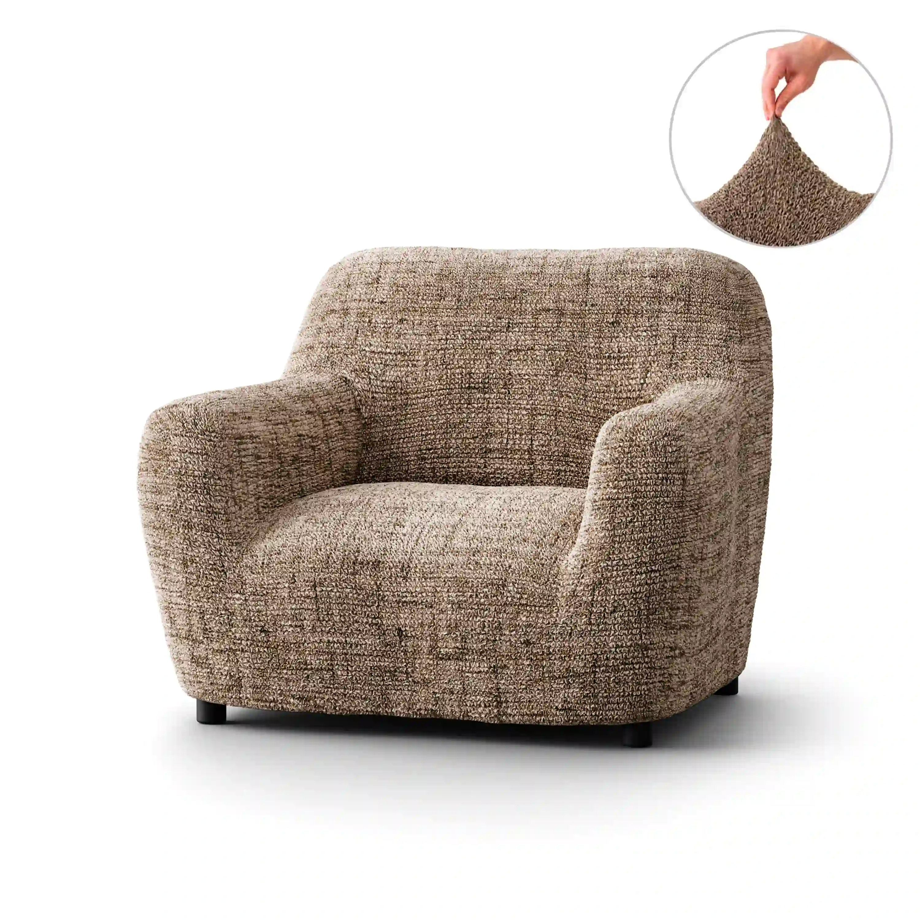 Housse de fauteuil - Vittoria Latte, microfibre imprimée