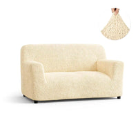 Housse de canapé 2 places - Beige, Microfibre