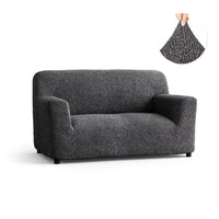 Housse de canapé 2 places - Anthracite, Microfibre