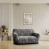 2 Seater Sofa Cover - Universo Grey, Microfibra Printed