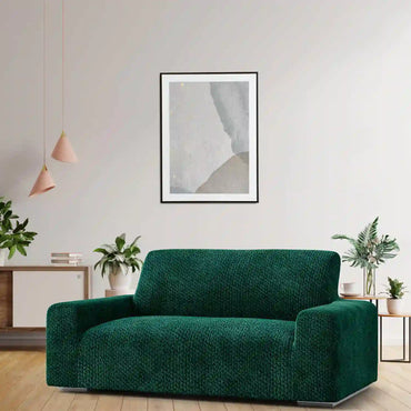 2 Seater Sofa Cover - Green, Velvet Collection