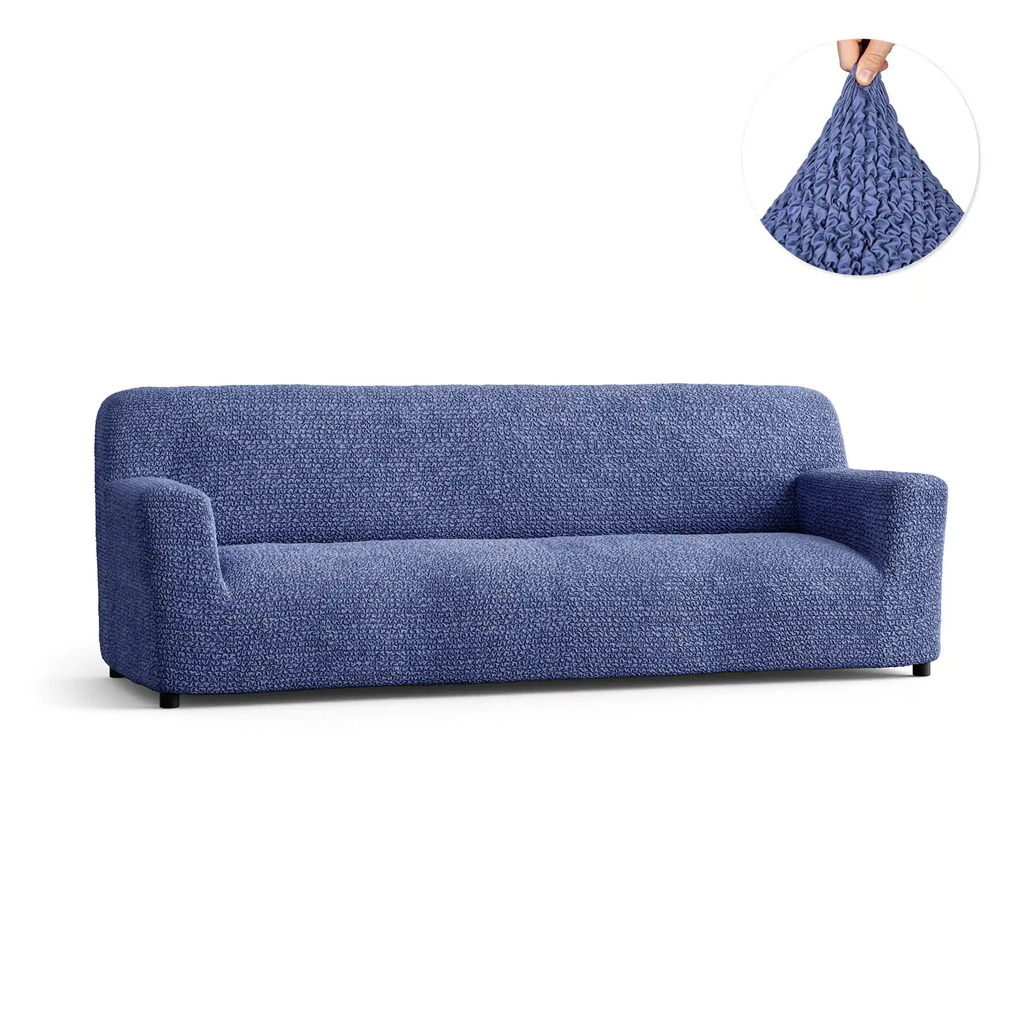 4 Seater Sofa Cover - Blue, Microfibra Collection