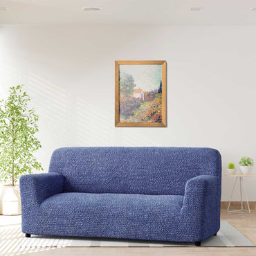 3 Seater Sofa Cover - Blue, Microfibra