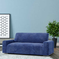 Housse de canapé 3 places - Bleu, Collection Velours