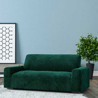 3 Seater Sofa Cover - Green, Velvet Collection