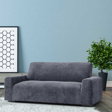 3 Seater Sofa Cover - Grey, Velvet Collection