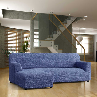 L-Shaped Sofa Cover (Left Chaise) - Blue, Microfibra Collection