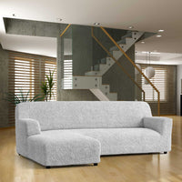 L-Shaped Sofa Cover (Left Chaise) - Pearl, Microfibra Collection