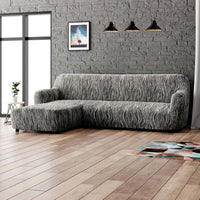 L-Shaped Sofa Cover (Left Chaise) - Universo Grey, Microfibra Printed Collection