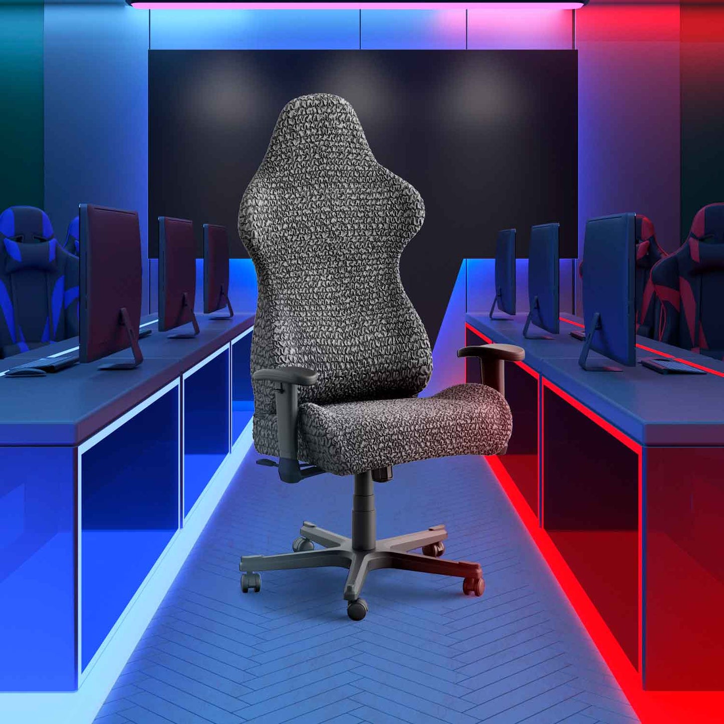 Office/ Gaming Chair Cover - Charcoal, Microfibra Collection