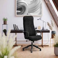 Office/ Gaming Chair Cover - Black, Microfibra Collection