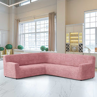 Corner Sofa Cover - Pink, Microfibra