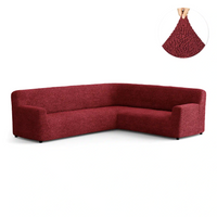 Corner Sofa Cover - Bordeaux, Microfibra