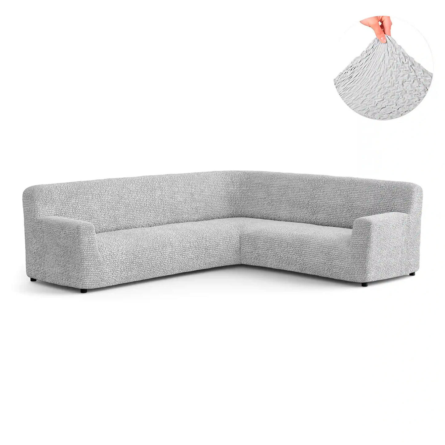 Corner Sofa Cover - Pearl, Microfibra