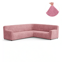 Housse de canapé d'angle - Rose, Microfibre