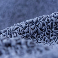 Housse de repose-pieds - Bleu, Microfibre
