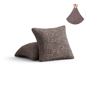 Set of 2 Microfibra Cushion Covers - Choco, Microfibra
