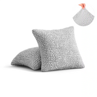 Set of 2 Microfibra Cushion Covers - Pearl, Microfibra