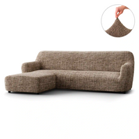 L-Shaped Sofa Cover (Left Chaise) - Vittoria Latte, Microfibra Printed Collection