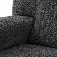 Futon Armless Sofa Bed Slipcover - Charcoal, Microfibra