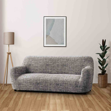 3 Seater Sofa Cover - Vittoria Grey, Microfibra Printed