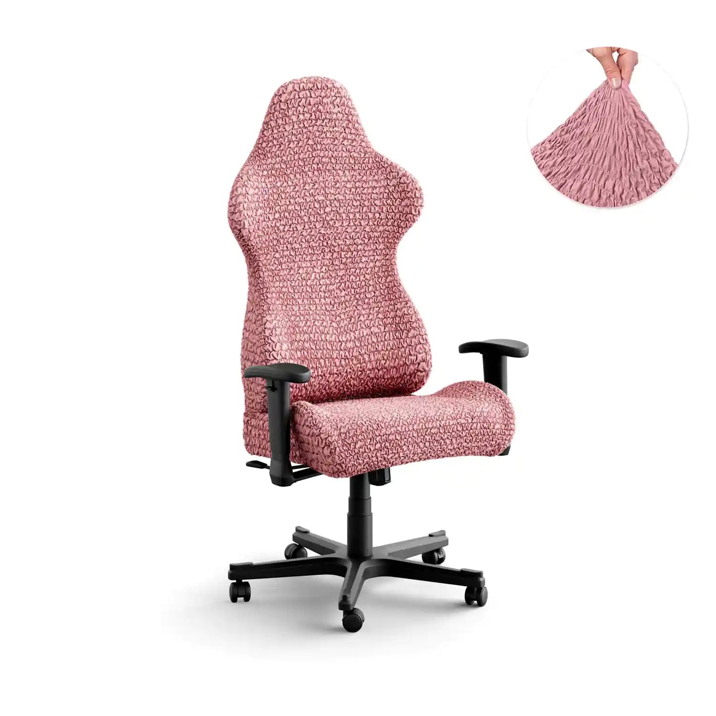 Housse de chaise de bureau/jeu - Rose, collection Microfibra