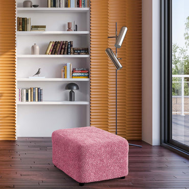 Footstool Cover - Pink, Microfibra