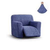 Housse pour fauteuil inclinable - bleu, microfibre