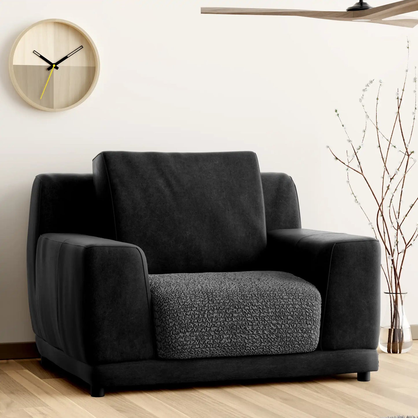 Housse de coussin de siège - Anthracite, Collection Microfibre